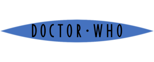 Flat colour Doctor Who logo (blue with black)